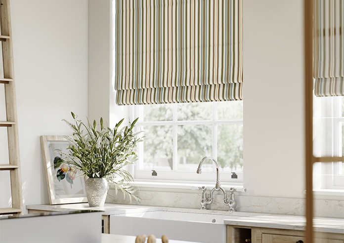 The British Stripe Co. Elizabeth, Derwent No.1 - Twist&Fit Roman Blind - Image 5